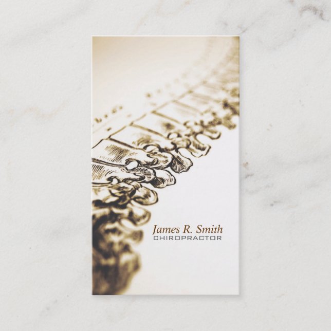 Tarjeta De Visita Quiropráctico, quiropráctico, clínica de salud (Anverso)