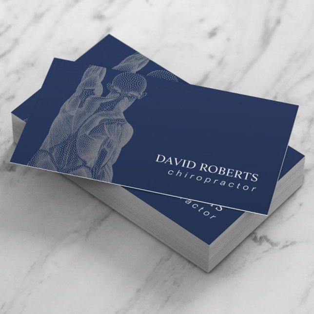 Tarjeta De Visita Quiropráctico Quiropráctico Masaje de la Marina (Subido por el creador)