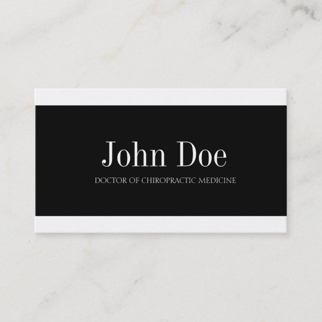 Tarjeta De Visita Quiropráctico W/W (Anverso)