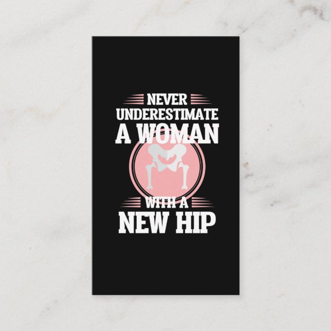 Tarjeta De Visita Quirúrgica de reemplazo de cadera Esposa Mamá recu (Anverso)