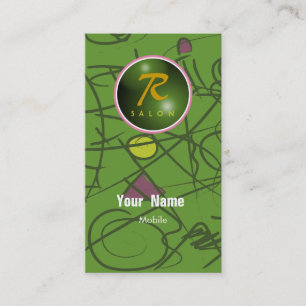 Tarjeta De Visita R Salón de Belleza Monograma
