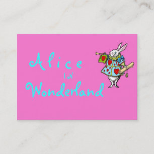 Tarjeta De Visita Rabbit Alice en el país de las maravillas ~ Tarjet