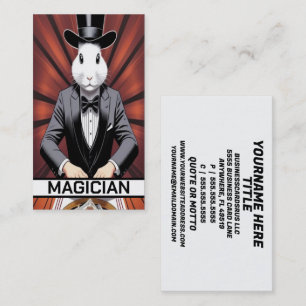 Tarjeta De Visita Rabbit Magician Gorra