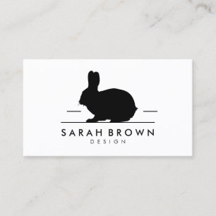 Tarjeta De Visita Rabbit Silhouette