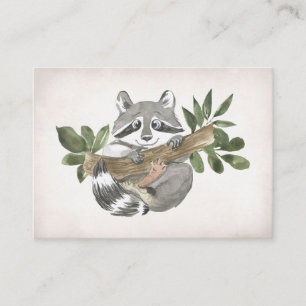 Tarjeta De Visita Raccoon Lover Baby Raccoon Nursera Art