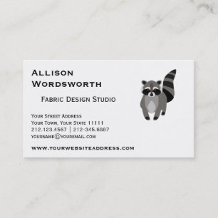 Tarjeta De Visita Raccoon Rascal Personalizado