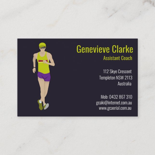 Tarjeta De Visita Race Walking (Anverso)