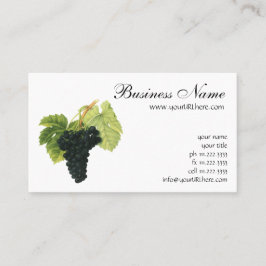 Tarjeta De Visita Racimo de uva orgánica de vino tinto vintage, frut