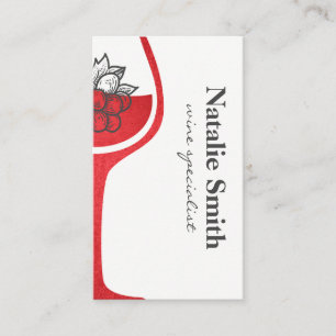 Tarjeta De Visita Racimo de uvas   Copa de vino tinto   Viñedo