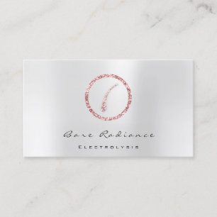 Tarjeta De Visita Radiación desnuda Electrolisis Waxing Belleza Gris