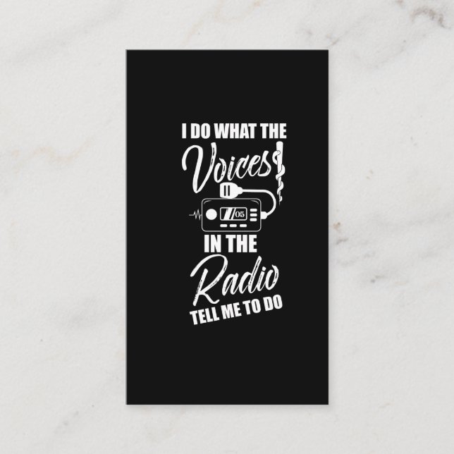 Tarjeta De Visita Radio Ambulancia de emergencia de regalo EMT param (Anverso)