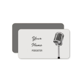 Tarjeta De Visita Radio de podcast por micrófono