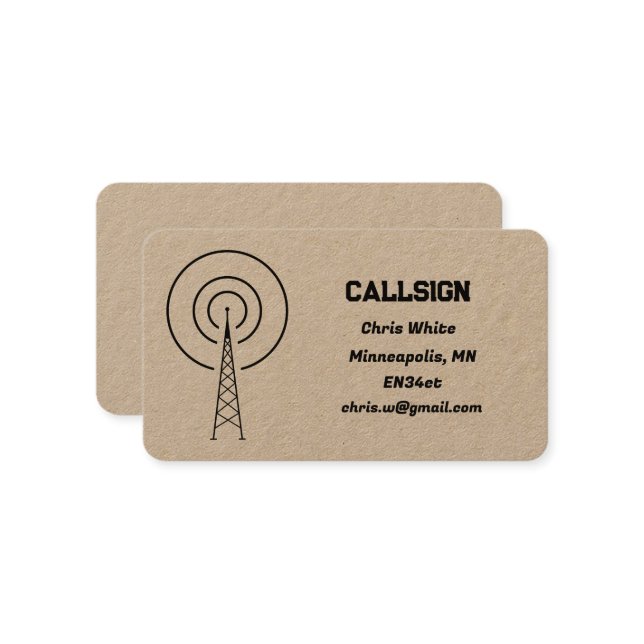 Tarjeta De Visita Radio Kraft Amateur (Anverso/Reverso In Situ)