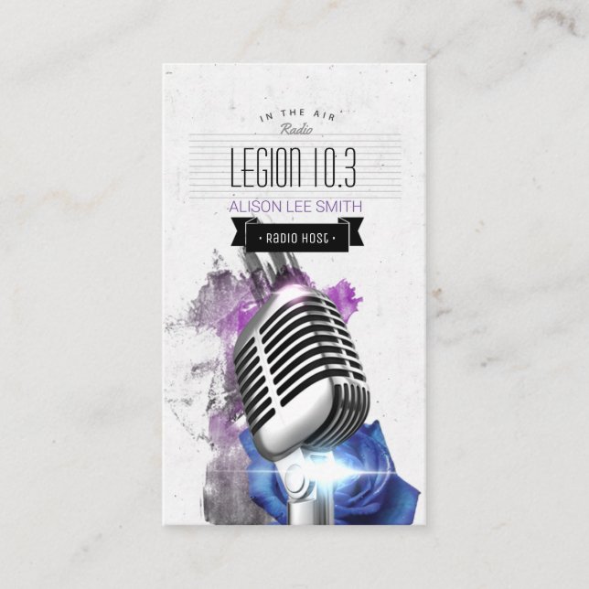 Tarjeta De Visita Radio / Radio Host / Podcast / Singer (Anverso)