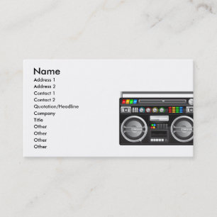 Tarjeta De Visita radiograbadora retro gráfica