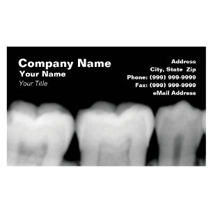 Tarjeta De Visita Radiografías de dientes