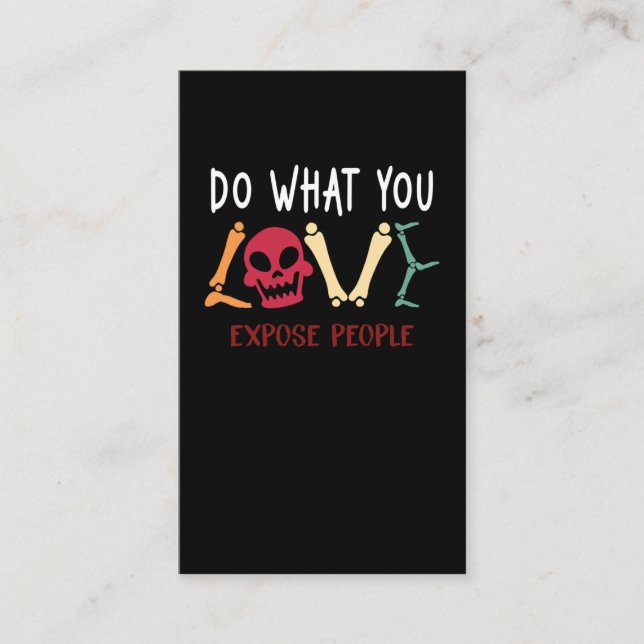 Tarjeta De Visita Radiología divertida del humor radiólogo Skeleton  (Anverso)