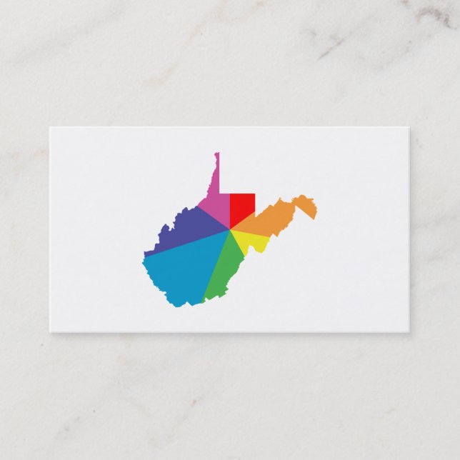 Tarjeta De Visita ráfaga de color de virginia occidental (Anverso)