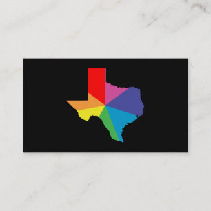 Tarjeta De Visita ráfaga de color texas
