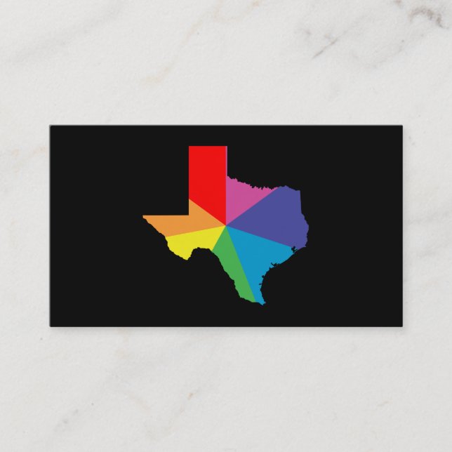 Tarjeta De Visita ráfaga de color texas (Anverso)