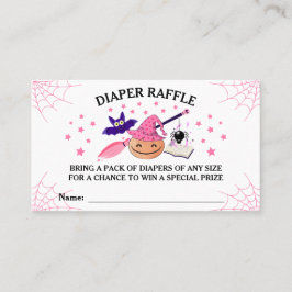 Tarjeta De Visita Raffle de Baby Shower de calabaza rosa suave
