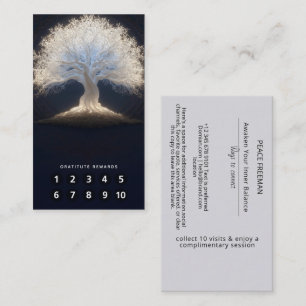 Tarjeta De Visita Raíces de Luz Estelar   Árbol Luminoso de la Vida
