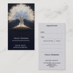 Tarjeta De Visita Raíces de Luz Estelar   Árbol Luminoso de la Vida