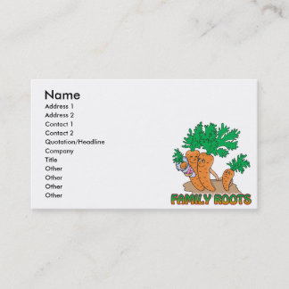 Tarjeta De Visita raíces familiares personalizado de la familia de z