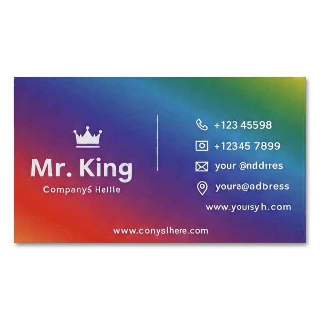 Tarjeta de visita Rainbow (Anverso)