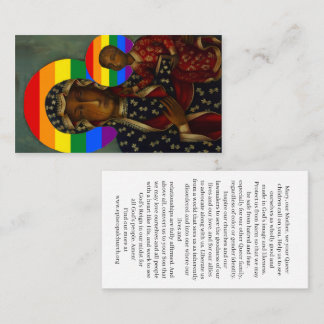 Tarjeta De Visita Rainbow Black Madonna Holy Card