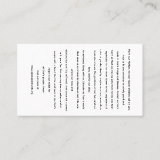 Tarjeta De Visita Rainbow Black Madonna Holy Card