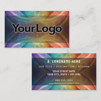 Tarjeta De Visita Rainbow Cosmic Galaxy Reiki Healer Company Logo 