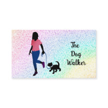 Tarjeta de visita Rainbow Dog Walker/ Mascota Sitt