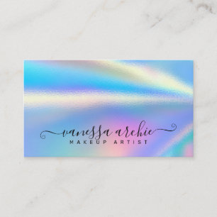 Tarjeta De Visita Rainbow Holographic Relieve metalizado Beauty Serv
