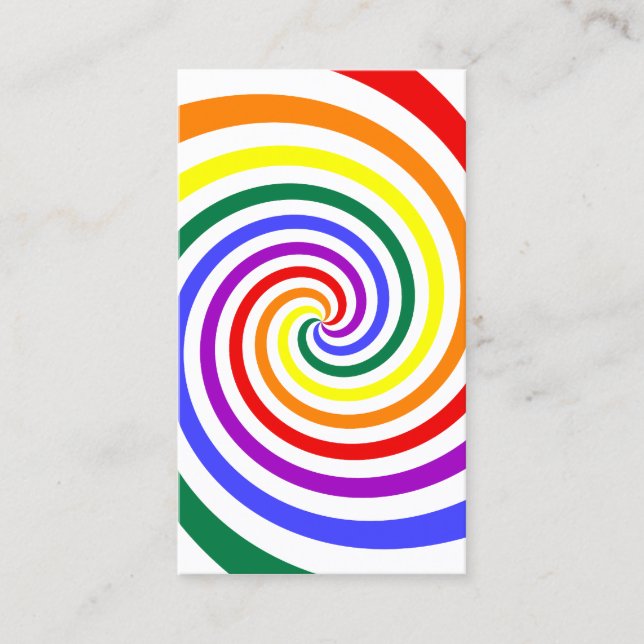 Tarjeta De Visita Rainbow Lollipop (Anverso)