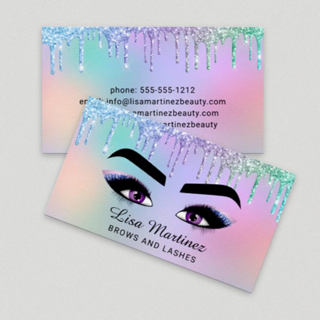 Tarjeta de visita Rainbow Purpurina Beauty (Subido por el creador)