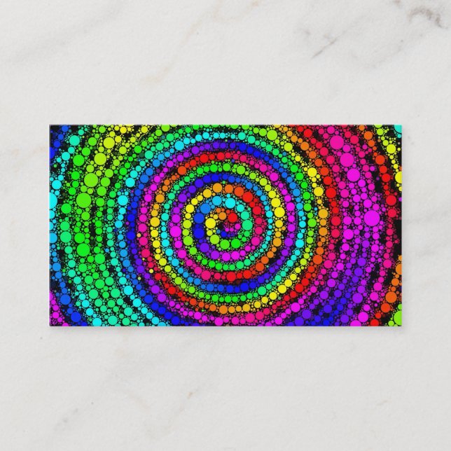 Tarjeta de visita Rainbow Spiral (Anverso)