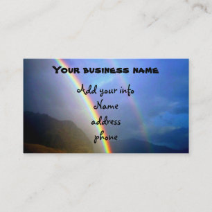 Tarjeta de visita raindow de Hawái