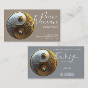 Tarjeta De Visita Raíz de la Armonía   Diseño Yin Yang