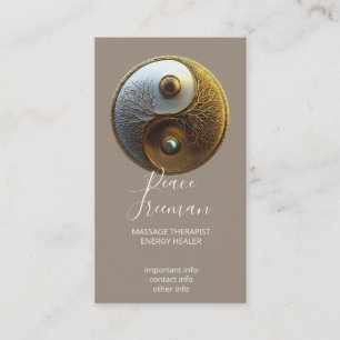 Tarjeta De Visita Raíz de la Armonía   Diseño Yin Yang