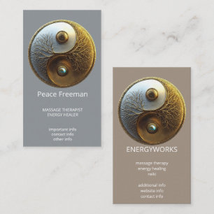 Tarjeta De Visita Raíz de la armonía   Diseño Yin Yang