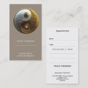 Tarjeta De Visita Raíz de la Armonía   Diseño Yin Yang