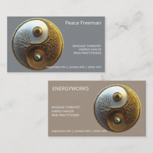Tarjeta De Visita Raíz de la armonía   Diseño Yin Yang