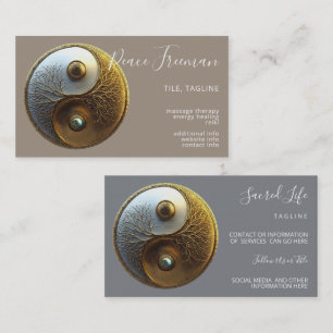 Tarjeta De Visita Raíz de la armonía   Diseño Yin Yang