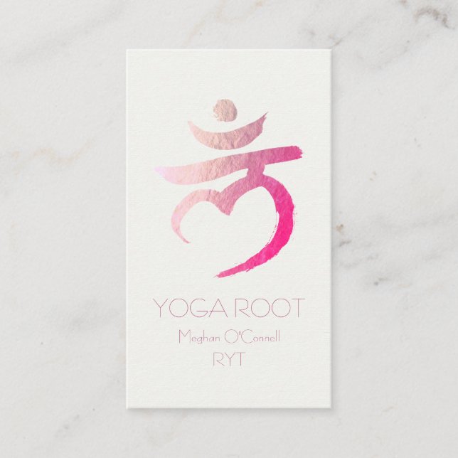 Tarjeta De Visita Raíz del instructor de yoga Chakra Muladhara Mantr (Anverso)