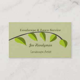 Tarjeta De Visita Rama   de árbol verde orgánica