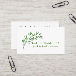 Tarjeta De Visita Rama de vegetación botánica