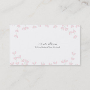 Tarjeta De Visita Rama floral elegante de viña rústica algodonosa ro