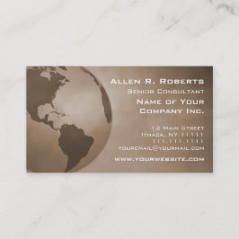 Tarjeta De Visita Rama global de Américas del comercio corporativa