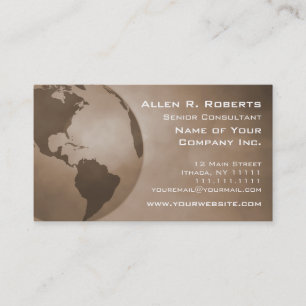 Tarjeta De Visita Rama global de Américas del comercio corporativa